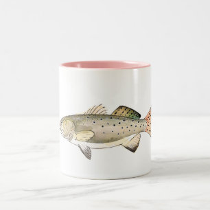 Caneca De Café Em Dois Tons Trout Mug Mug de peixe