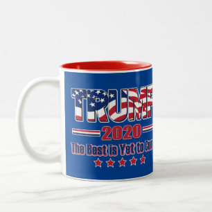 Caneca De Café Em Dois Tons Trump 2020 O melhor ainda está por vir