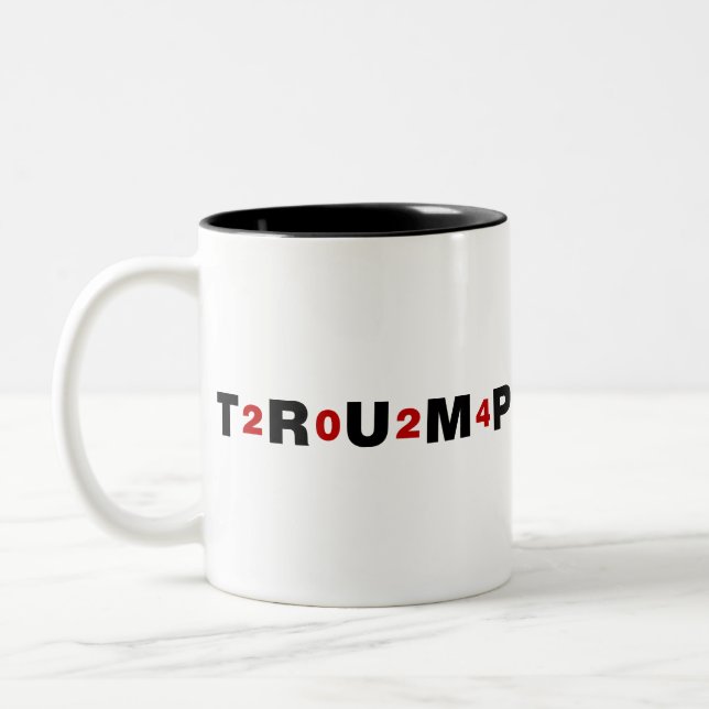 Caneca De Café Em Dois Tons Trump 2024 (Esquerda)