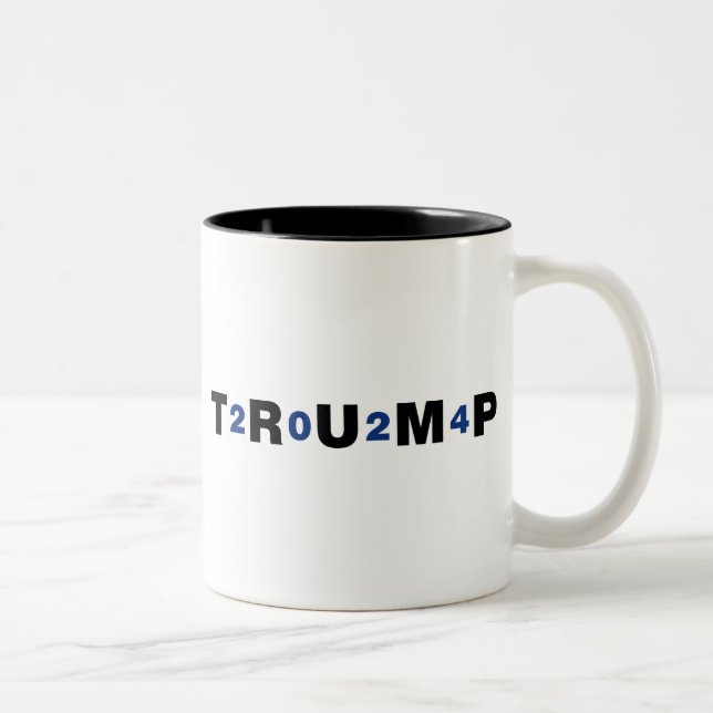 Caneca De Café Em Dois Tons Trump 2024 Blue (Direita)