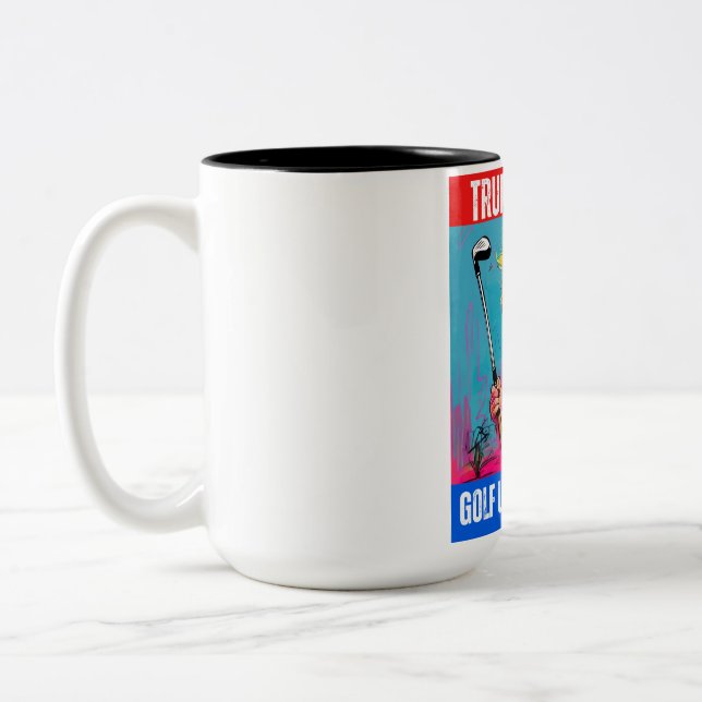 CANECA DE CAFÉ EM DOIS TONS TRUMP 2024 GOLFE ERA DIVERTIDO (Esquerda)