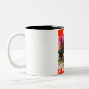 CANECA DE CAFÉ EM DOIS TONS TRUMP 2024 MEU CACHORRO FOI TOMADO