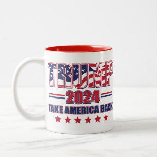 Caneca De Café Em Dois Tons Trump-2024-Take-America-Back