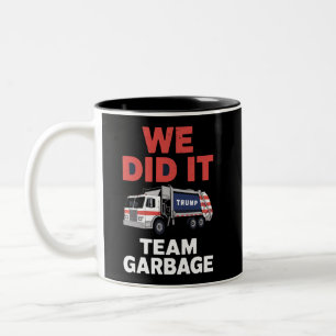 Caneca De Café Em Dois Tons Trump 2024 Truck Garbage Nós Fizemos Ele Team Garb