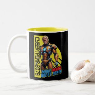 Caneca De Café Em Dois Tons Trump 2076 Campanha Presidencial Marciana