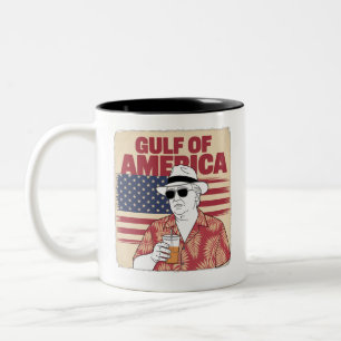 Caneca De Café Em Dois Tons Trump America's Golfo do México Presidente Trump