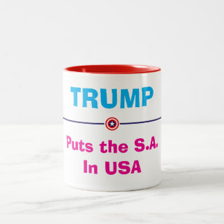 Caneca De Café Em Dois Tons Trump coloca a S.A. Nos EUA