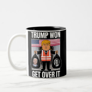 Caneca De Café Em Dois Tons Trump Ganhou Supere Isso Maga Ganhou Eleição 2024 