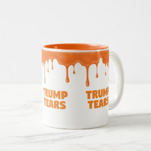 Caneca De Café Em Dois Tons Trump lágrimas anti trump perdeu posse de Biden
