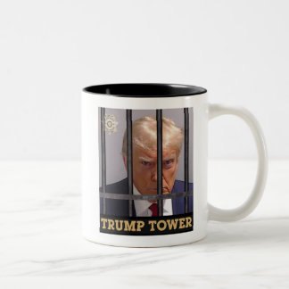 Caneca De Café Em Dois Tons Trump Mug - Imagem da Torre Trump