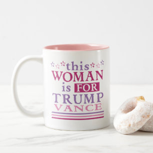 Caneca De Café Em Dois Tons Trump Vance - esta mulher é para