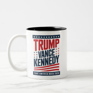 Caneca De Café Em Dois Tons Trump Vance Kennedy Devolvam a América 2024 
