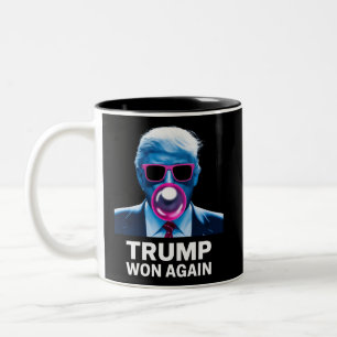 Caneca De Café Em Dois Tons Trump Venceu Novamente Eleição 2024 Voto President