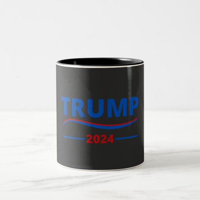 Caneca De Café Em Dois Tons trunfo leva a América de volta (Centro)