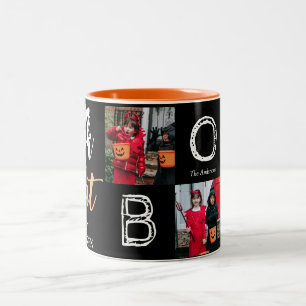 Caneca De Café Em Dois Tons Truque ou Tratar Foto da Família Spooky Hallowee
