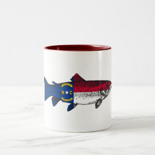 Caneca De Café Em Dois Tons Truta da Carolina do Norte
