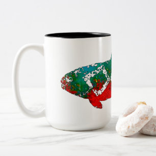 Caneca De Café Em Dois Tons Truta de Rocha