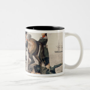 Caneca De Café Em Dois Tons Tsarevich Alexander com seus cadete em