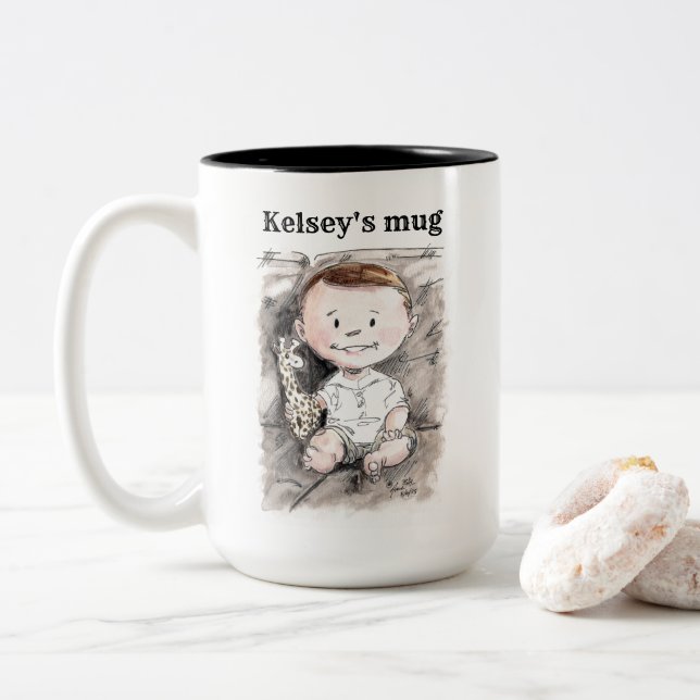 CANECA DE CAFÉ EM DOIS TONS TSB2 (Com Donut)