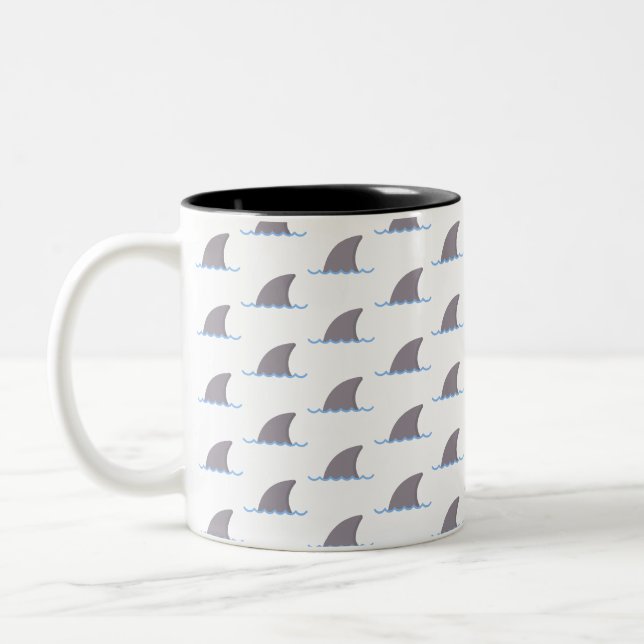Caneca De Café Em Dois Tons tubarão (Esquerda)