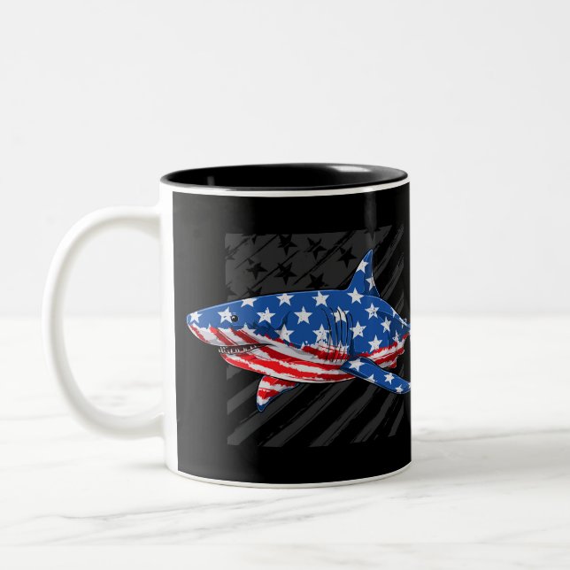 Caneca De Café Em Dois Tons Tubarão Americano (Esquerda)