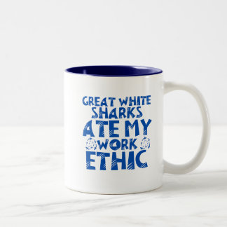 Caneca De Café Em Dois Tons TUBARÕES BRANCOS DE excelente COMERCIALIZAM O MEU