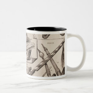 Caneca De Café Em Dois Tons Tubulações de todos os povos