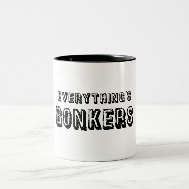 Caneca De Café Em Dois Tons Tudo é Bonkers (Centro)