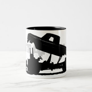 Caneca De Café Em Dois Tons Tudo levantado acima