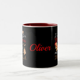 Caneca De Café Em Dois Tons Tudo O Que Eu Quero Para O Natal É Um Homem Feito