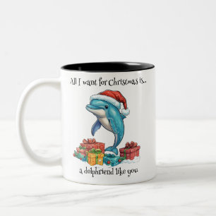 Caneca De Café Em Dois Tons Tudo o que quero para o Natal é...