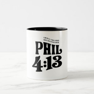 Caneca De Café Em Dois Tons Tudo Possível - Philippians 4:13 Christian