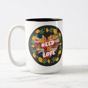 Caneca De Café Em Dois Tons Tudo Que Você Precisa É De Amor