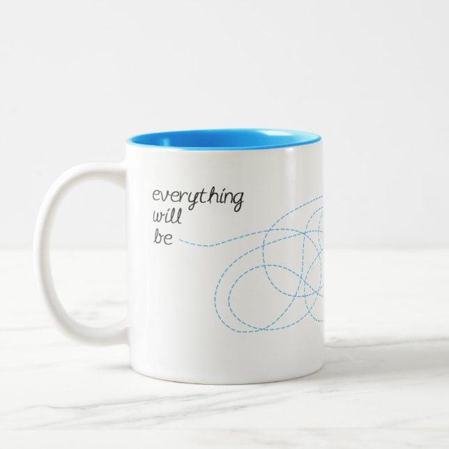 Caneca De Café Em Dois Tons Tudo será APROVADO (Esquerda)