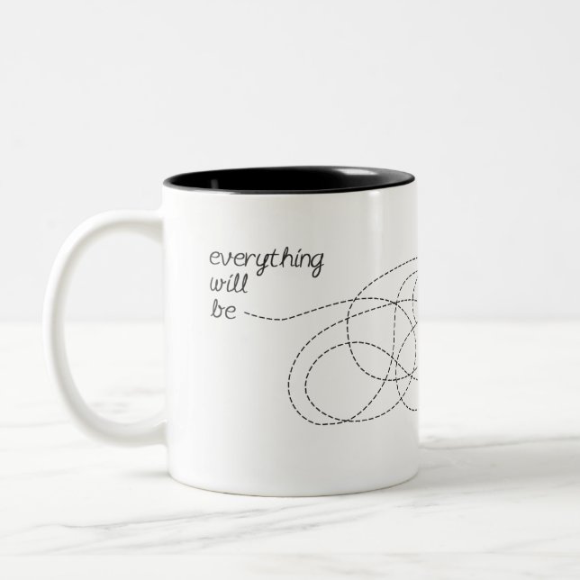 Caneca De Café Em Dois Tons Tudo será APROVADO (Esquerda)