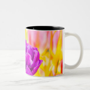 Caneca De Café Em Dois Tons Tulipas Encantando 15