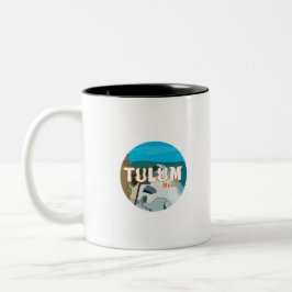 Caneca De Café Em Dois Tons Tulum Mexico Excelente Gift Idea