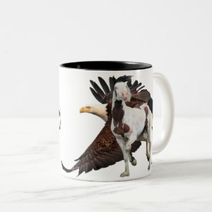 Caneca De Café Em Dois Tons Tumba "Voo pela Liberdade" de Wild Stallion Shaman