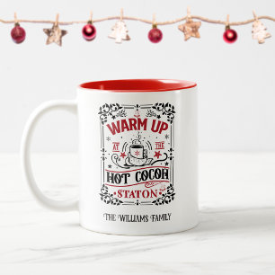 Caneca De Café Em Dois Tons Tumg de cacau quente e festivo