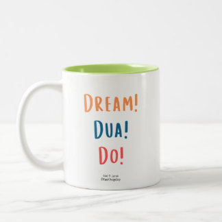 Caneca De Café Em Dois Tons Tumg - Sonhe! Dupla! Faça! -11 oz