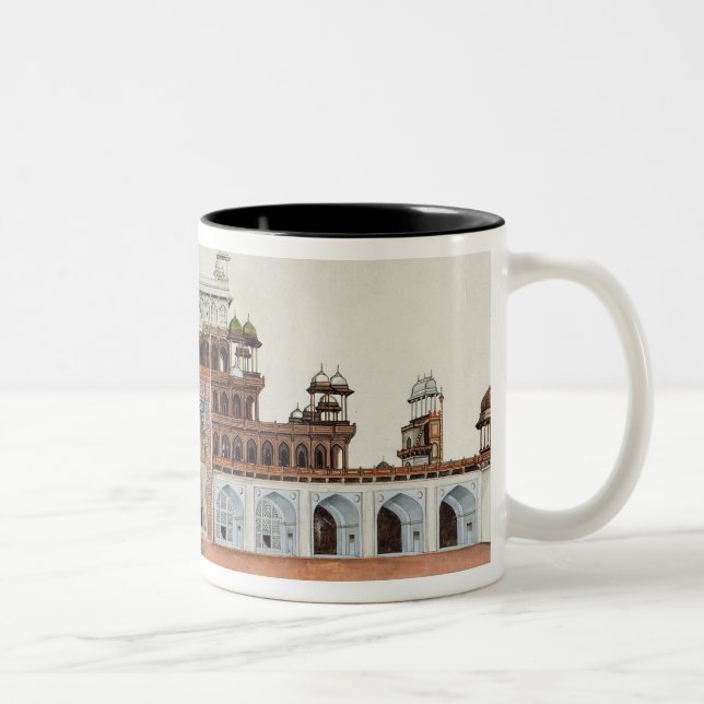 Caneca De Café Em Dois Tons Túmulo do imperador Akbur em Secundra (Direita)