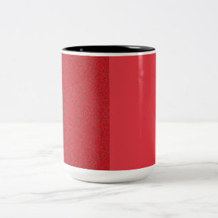 Caneca De Café Em Dois Tons Túmulo Vermelho Split Especkle Cogão Cerâmico - Pe