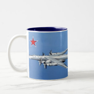 Caneca De Café Em Dois Tons Tupolev 95 "Bear" Bomber Mug