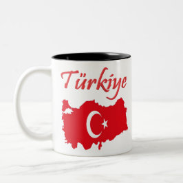 Caneca De Café Em Dois Tons Turkey Country and Fan Design