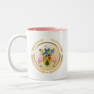 Caneca De Café Em Dois Tons Turks & Caicos Casaco de Armas