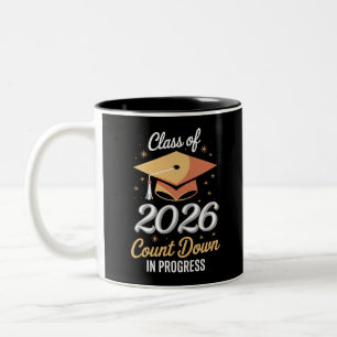 Caneca De Café Em Dois Tons Turma De 2026 Contagem Regressiva Em Andamento Per