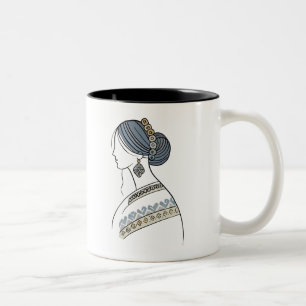 Caneca De Café Em Dois Tons Turma De Dois Toneladas Do Folk Ucraniano Elegan