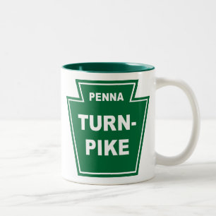 Caneca De Café Em Dois Tons Turnpike de Pensilvânia