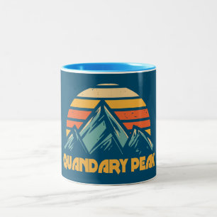 Caneca De Café Em Dois Tons Turquesa Retroativa do Colorado com Pico Quandário