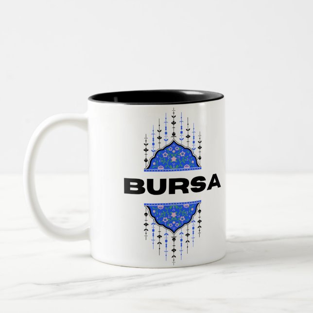 Caneca De Café Em Dois Tons Turquia Bursa Souvenir (Esquerda)
